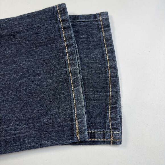 Maurices Low Rise Dark Wash Bootcut Jeans Size 14 Long Casual Western Rodeo Boho - Picture 10 of 10